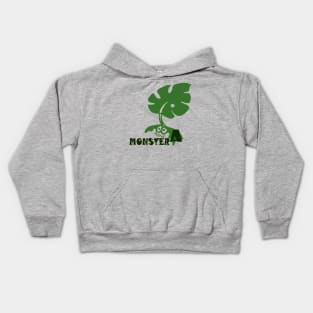 Funny monstera monster Kids Hoodie